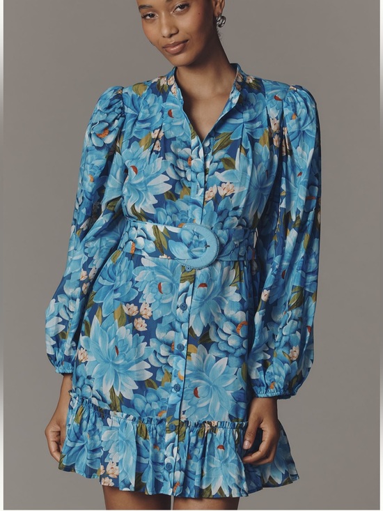FARM Rio Dresses & Skirts - ✨🆕 Farm Rio x Anthropologie Long-Sleeve Mini Swing Dress